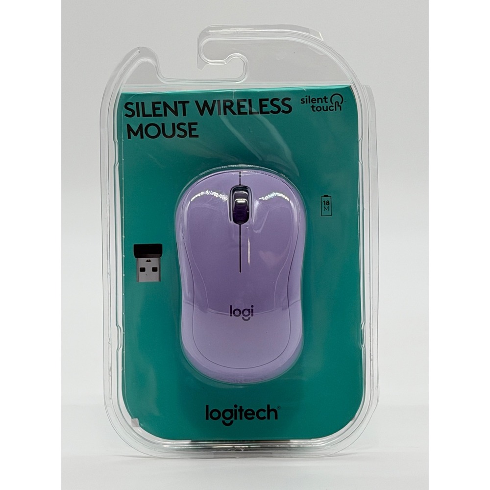 Logitech M220 Silent Wireless Mouse Purple Lavender 2.4GHz USB Optical M-R0084